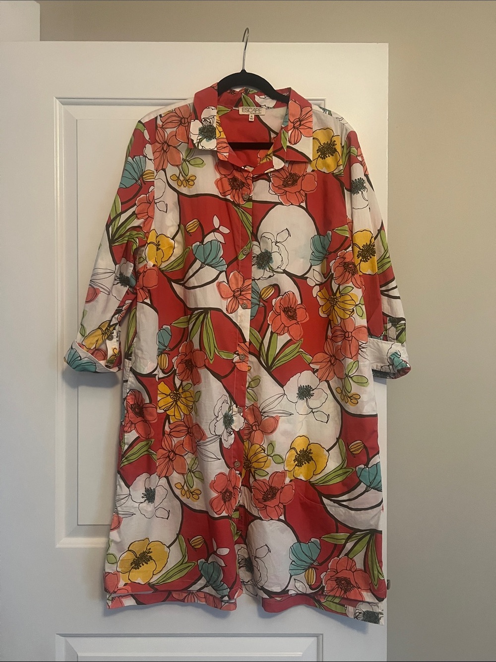 Escape by Habitat Clothes Floral Shirt Dress | XL